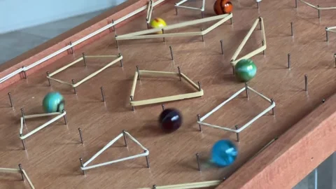 Marbles Racing medium shot slo-mo Stock Footage 300735135