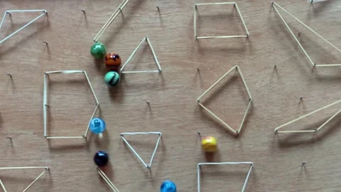 Marbles Racing Overhead Shot 2 Stock Footage 300735315