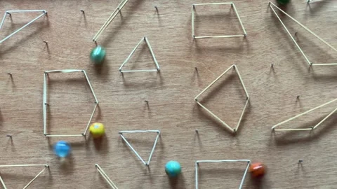 Marbles Racing Overhead Shot Stock Footage 300735407