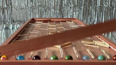 Marbles Racing POV Medium Shot Slo-mo Stock Footage 300735459