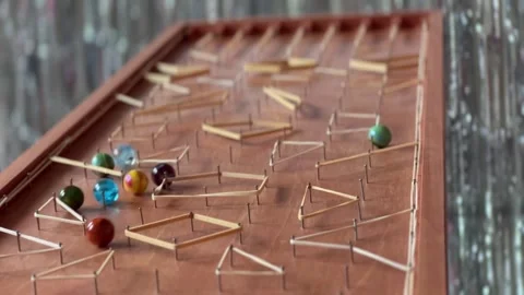 Marbles Racing rack focus Stock Footage 300735722