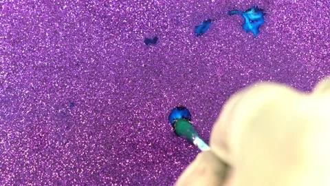 Marbling artist Stock Footage 137909196