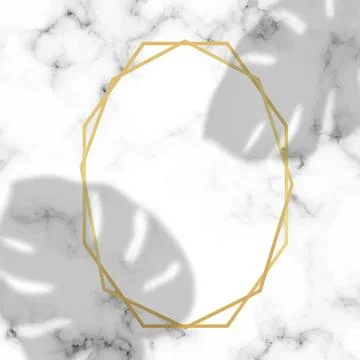 Marbling background with Geometric Luxury Frames and shadow overlay tropica.. Stock-Illustration