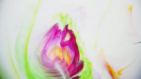 Marbling, colorful swirled stone-like pattern. Abstract fluid art, ink in motion Video stock 123830433