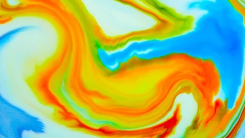 Marbling, multi-colored swirled, stone-like patterns. Ink bloom, paint explosion Stockbeeldmateriaal 126358445