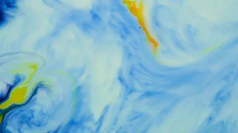 Marbling, multi-colored swirled, stone-like patterns. Ink bloom, paint explosion Stock Footage 126359439