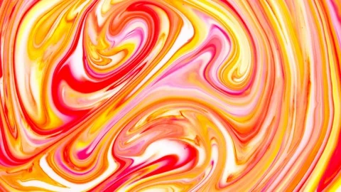 Marbling, multi-colored swirled, stone-like patterns. Ink bloom, paint explosion Stock Footage 126585582