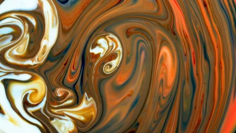 Marbling, multi-colored swirled, stone-like patterns. Ink bloom, paint explosion Stock Footage 126587305