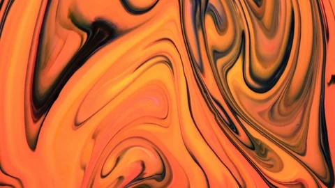 Marbling, multi-colored swirled, stone-like patterns. Ink bloom, paint explosion Stock Footage 126587393