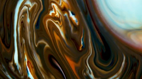 Marbling, multi-colored swirled, stone-like patterns. Ink bloom, paint explosion Stock Footage 126587998