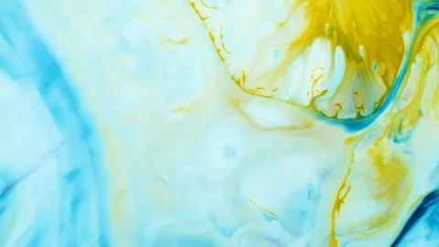 Marbling, multi-colored swirled, stone-like patterns. Ink bloom, paint explosion Stock Footage 126588256