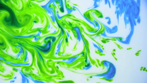 Marbling, multi-colored swirled, stone-like patterns. Ink bloom, paint explosion Stock Footage 149289361