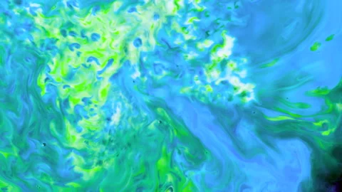 Marbling, multi-colored swirled, stone-like patterns. Ink bloom, paint explosion Stock Footage 149292225