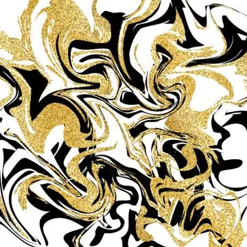 Marbling texture background. Abstract marble luxury design with golden glitter. Stock Illustration