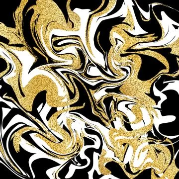 Marbling texture background. Abstract marble luxury design with golden glitter. Stock Illustration