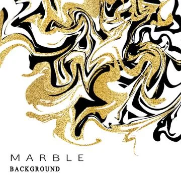 Marbling texture background. Abstract marble luxury design with golden glitter. Stock Illustration