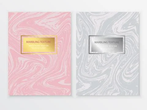 Marbling Texture design brochure. Stock Illustration