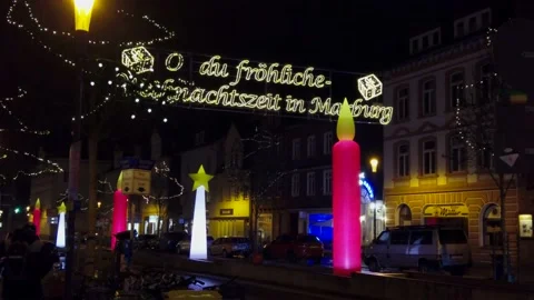 Marburg an der Lahn, Germany - Christmas Season #19 Stock Footage 166325391