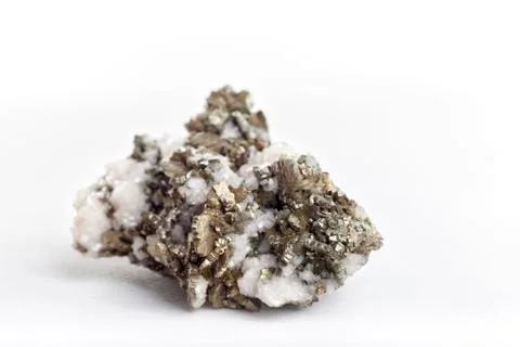 Marcasite on white background. Foto stock