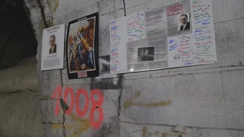Marcel Callo Memorial wall inside B8 Bergkristall Video stock 147024401