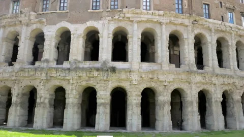 Marcellus Theater was one of the largest and most important in Ancient Rome Stock Footage 155171073