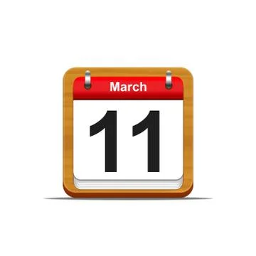 March 11. Stock Illustration