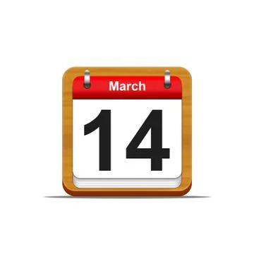 March 14. Stock Illustration