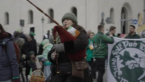 March 15, 2026. Munich, Germany. Parade and programme to celebrate Irish Vidéo 330808620