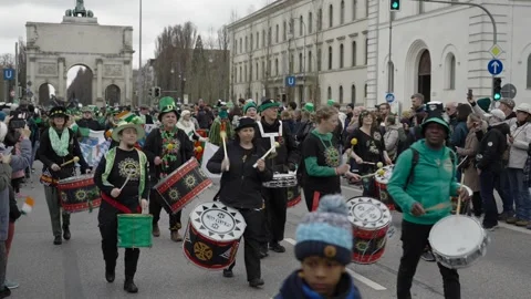 March 15, 2026. Munich, Germany. Parade and programme to celebrate Irish Stockbeeldmateriaal 330808672