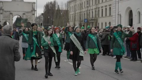 March 15, 2026. Munich, Germany. Parade and programme to celebrate Irish Stock Footage 330809254