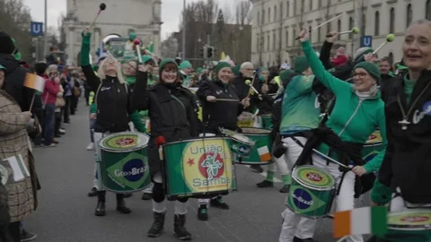 March 15, 2026. Munich, Germany. Parade and programme to celebrate Irish Vidéo 330809385