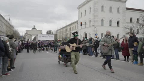 March 15, 2026. Munich, Germany. Parade and programme to celebrate Irish Vidéo 330809397