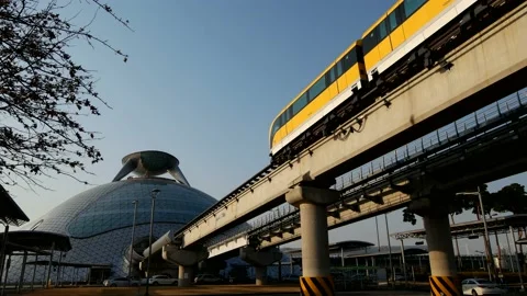 March 16, 2017. Maglev Train to Incheon International Airport Station Stock Footage 145970492