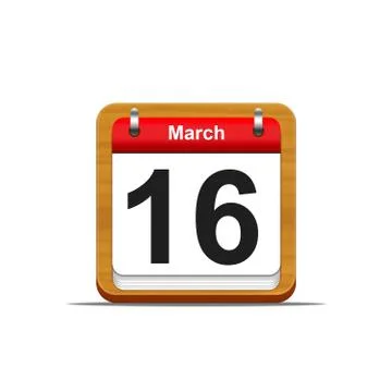 March 16. Stock Illustration