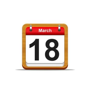 March 18. Stock Illustration