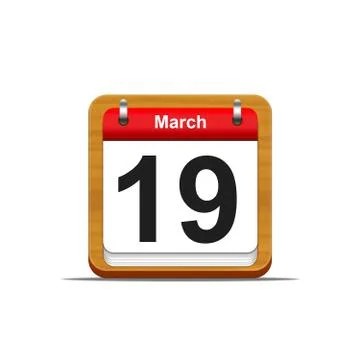 March 19. Stock Illustration