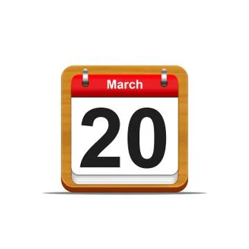 March 20. Stock Illustration
