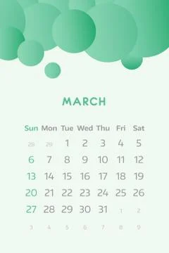 March 2016 Stock Illustration