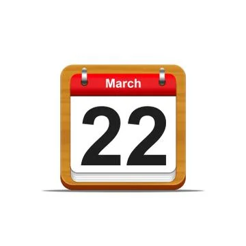 March 22. Stock Illustration