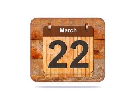 March 22. Stock Illustration