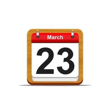 March 23. Stock Illustration