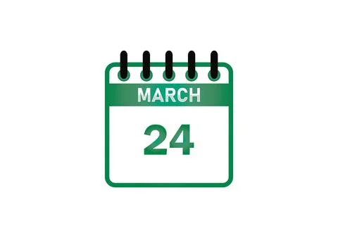 March 24 Calendar Date イラスト素材