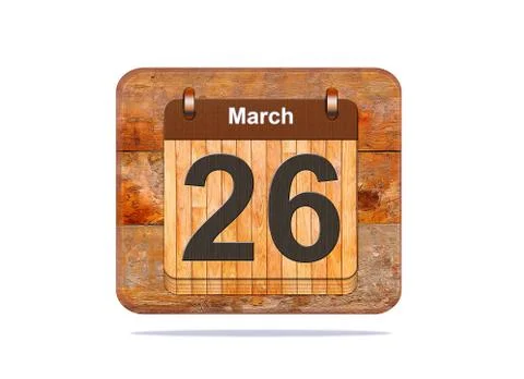 March 26. Stock Illustration