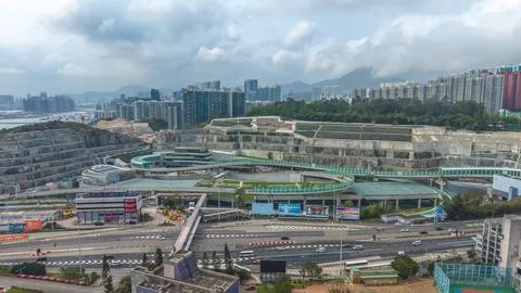 March 28 2026 complex interchange linking Tseung Kwan O tunnel, HK Stock Photos