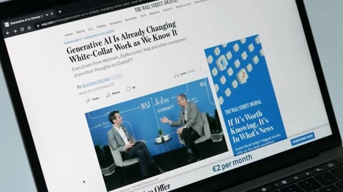MARCH 29, 2023: Generative AI Is Already Changing White-Collar Work, Reading and Stock Footage 241916509