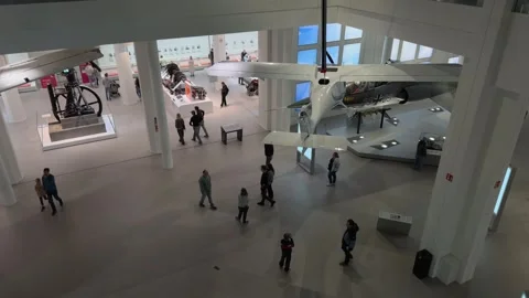 March 29, 2026. Munich, Germany. Deutsches Museum. Luftfahrtausstellung im Stock Footage 332160453