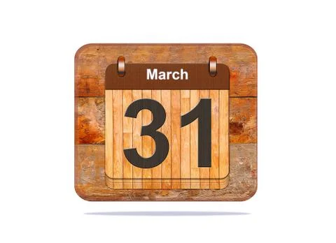 March 31. Stock Illustration