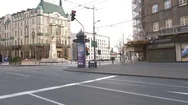 March 31St 2020. Coronavirus Outbreak  Curfew Empty  Streets Of Belgrade Serbia Stock Footage