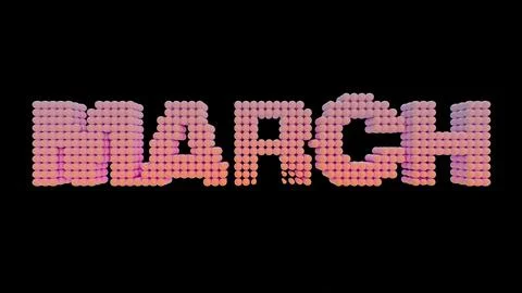 MARCH - 3D Pastel Gradient Isolated Illustration