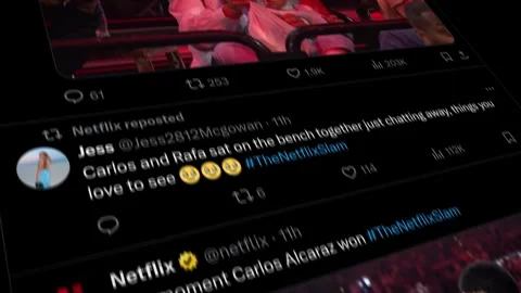 MARCH 4, 2024: Scrolling Netflix, X App, Profile Page on an iPhone Stock Footage 266808002